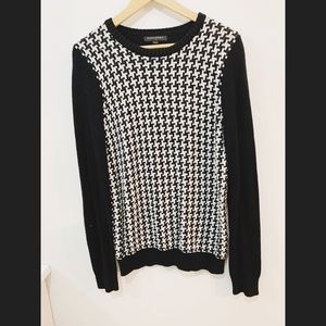 Crazy Chic Retro Houndstooth fitted sweater